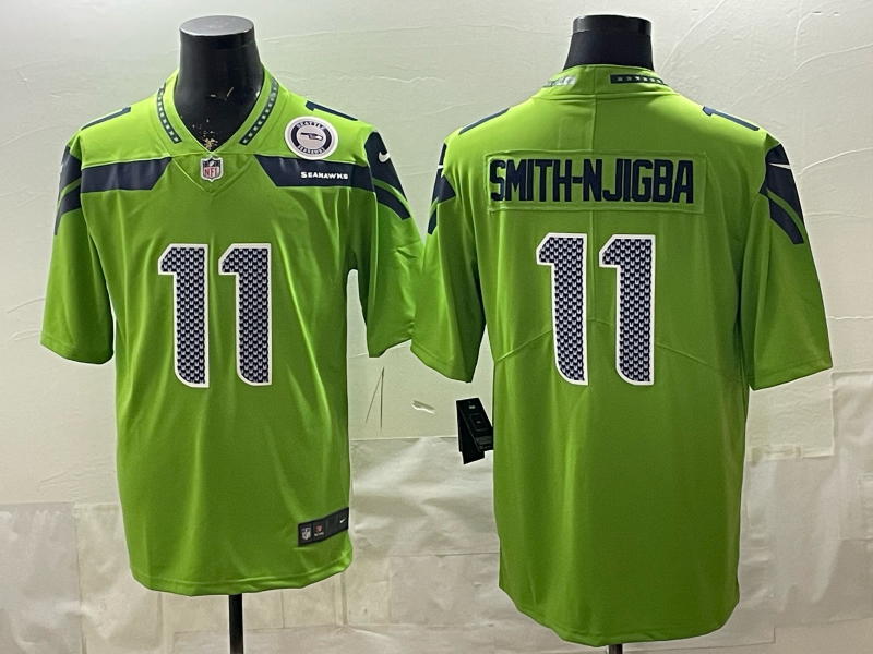 Men 2026 Seattle Seahawks #11 Smith Njigba green Nike Limited NFL Jersey 002->seattle seahawks->NFL Jersey